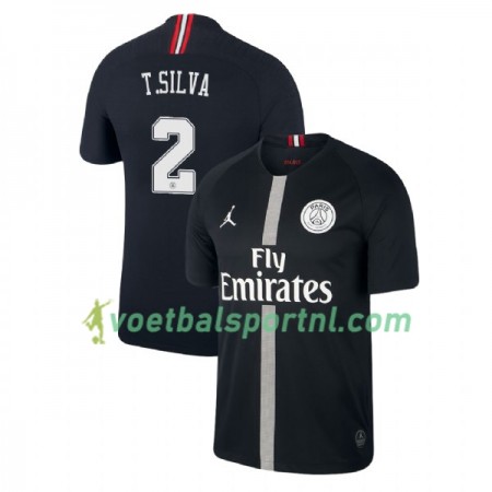 Paris Saint-Germain Thiago Silva 2 Jodan Zwart Third Shirt 2018-19